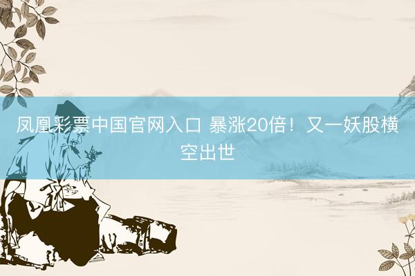 凤凰彩票中国官网入口 暴涨20倍!又一妖股横空出世