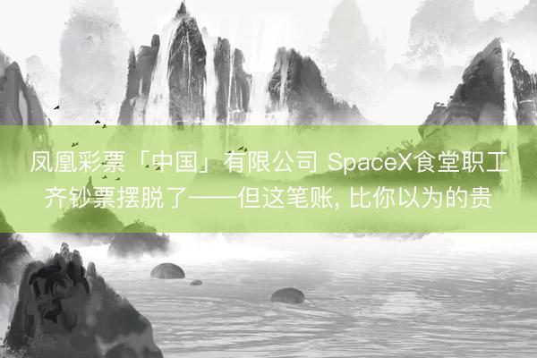 凤凰彩票「中国」有限公司 SpaceX食堂职工齐钞票摆脱了——但这笔账， 比你以为的贵