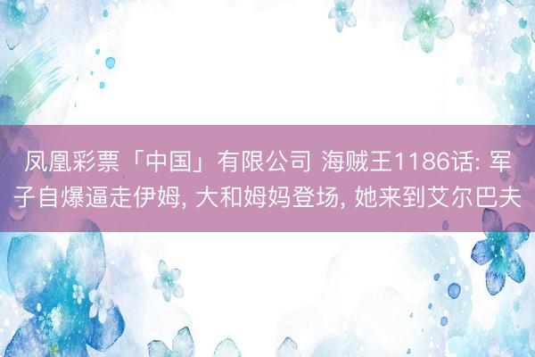 凤凰彩票「中国」有限公司 海贼王1186话: 军子自爆逼走伊姆， 大和姆妈登场， 她来到艾尔巴夫